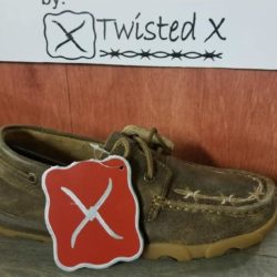 Twisted X Ladies Tie Mocs with Tan  Barbed Wire "New Exclusive"